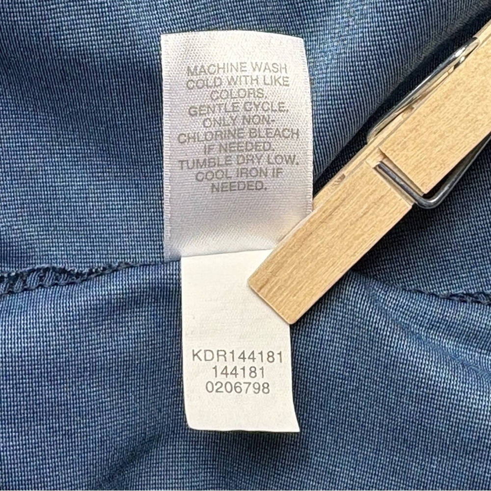 J Jill Pure Jill Indigo Hooded Tunic Dress Size L Blue Lyocell Blend Coastal - Picture 9 of 9
